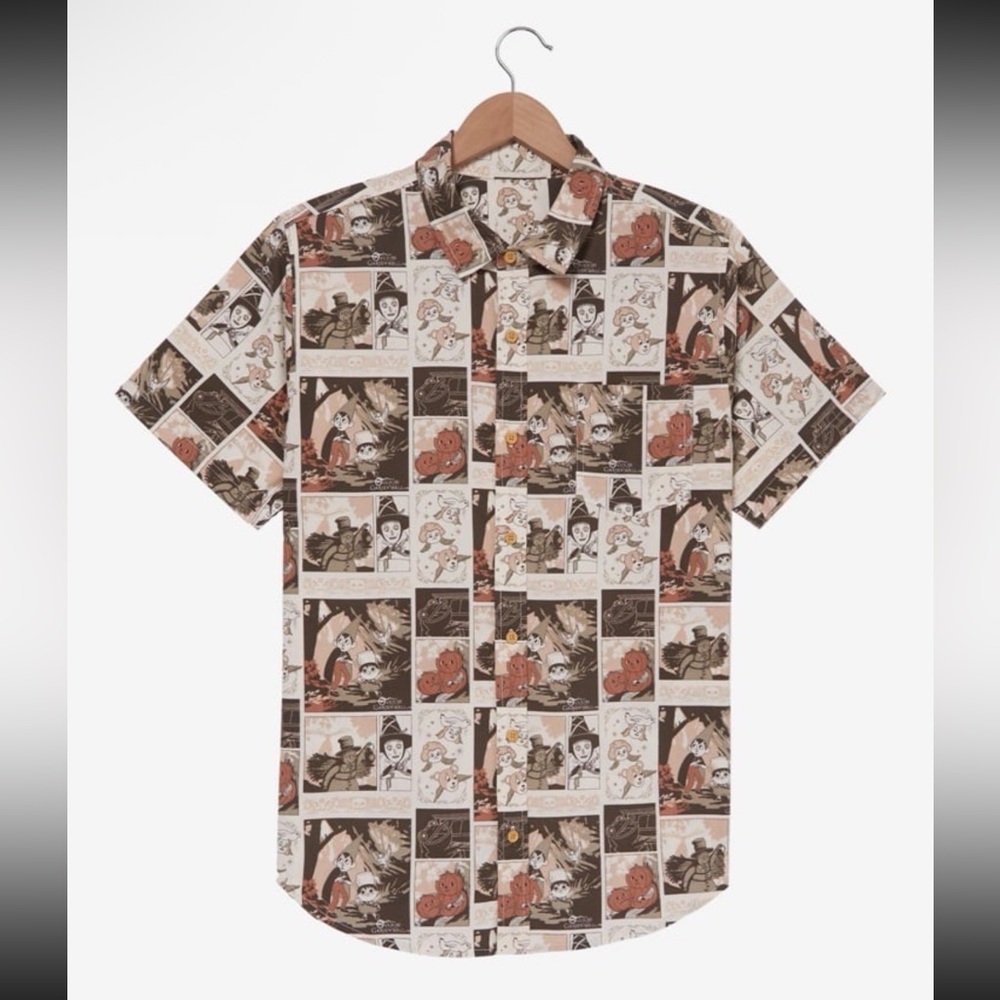 Cartoon Network Over The Garden Wall Allover Print Woven Button-Up (Unisex 3XL)